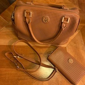 Tory Burch handbag with matching wallet
